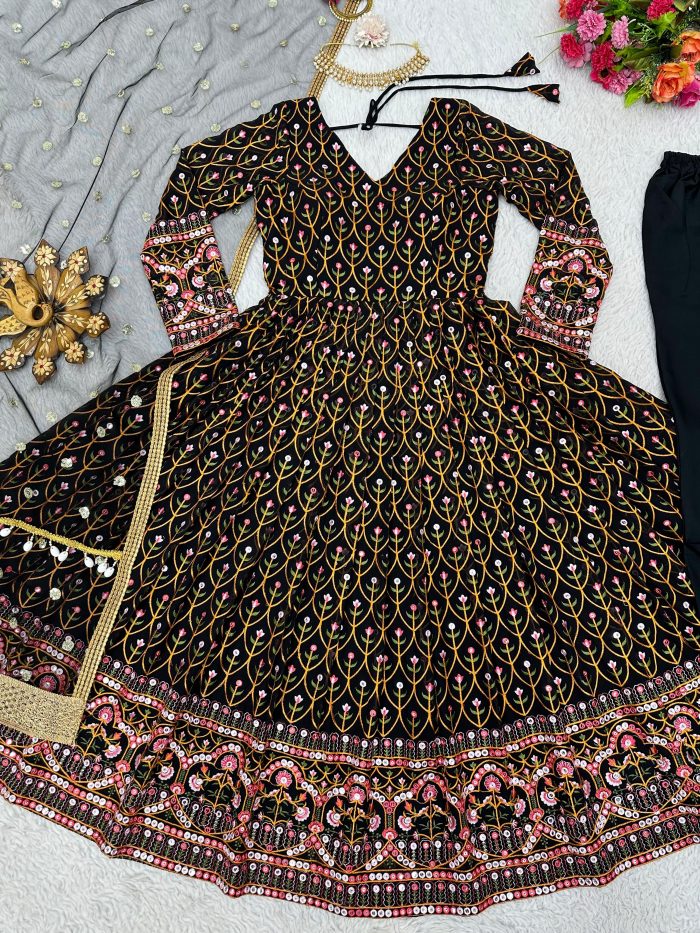 Fully Embroidered Anarkali Set - Image 11