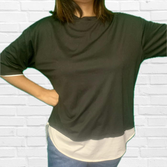 Monochrome Elegance Top - Image 3