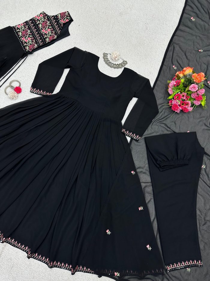 Anarkali Set with Shrug - Image 13