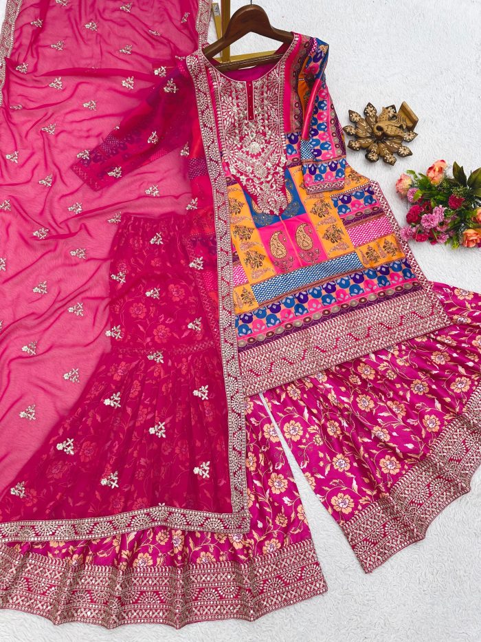 Karachi Work Sharara Set - Image 7