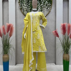Basic Kurta Set in Yellow
