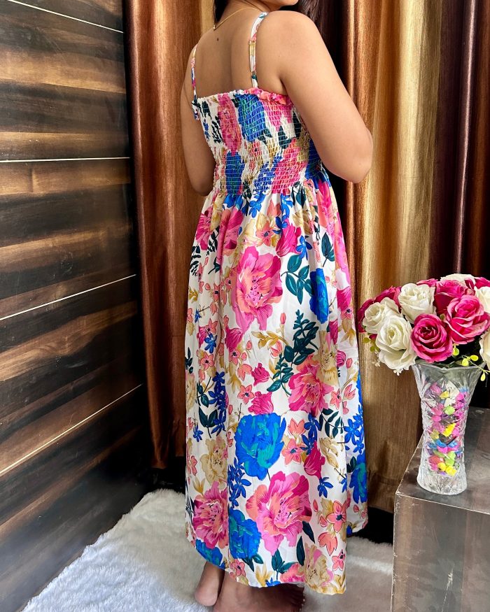 Floral Smocked Dress - Image 3