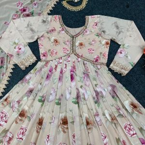 Floral Anarkali Set - Image 12