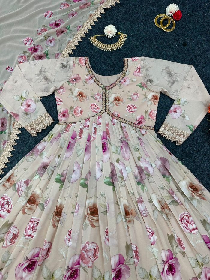 Floral Anarkali Set - Image 12