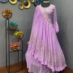 Anarkali with 3 way Dupatta