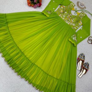 Thread and Sequins Work Anarkali - Image 13