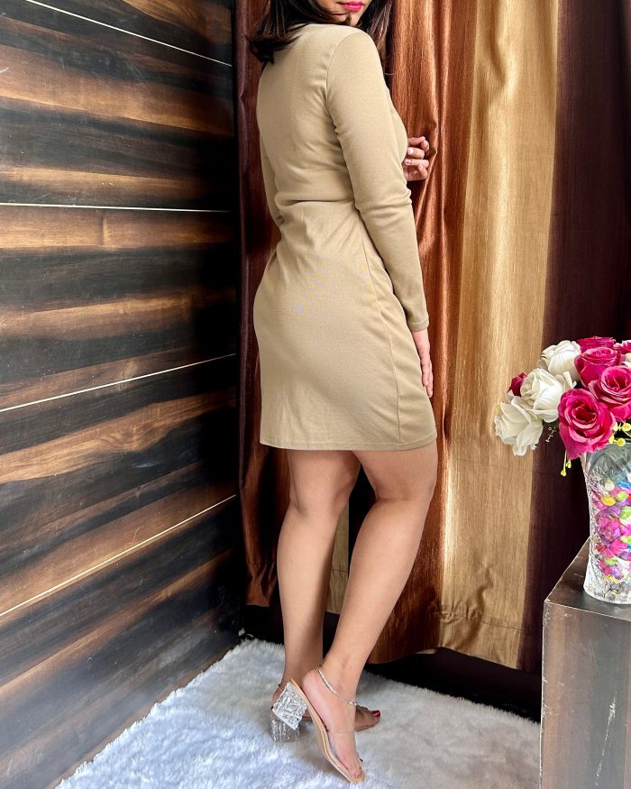 Sand Bodycon Dress - Image 4