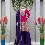 Designer Embroidered Sharara Set