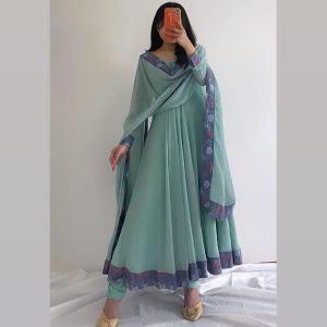 Basic Anarkali with Lace Work - Image 12