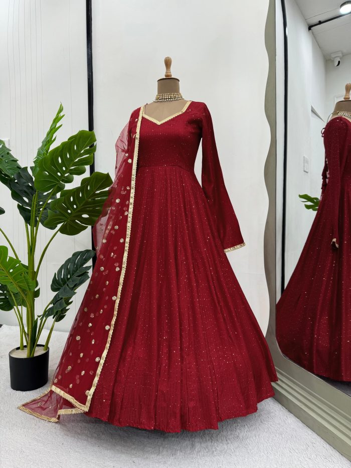 Crochet Work Anarkali