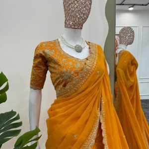 Embroidered Saree - Image 19