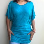 Aqua Blue Long Top