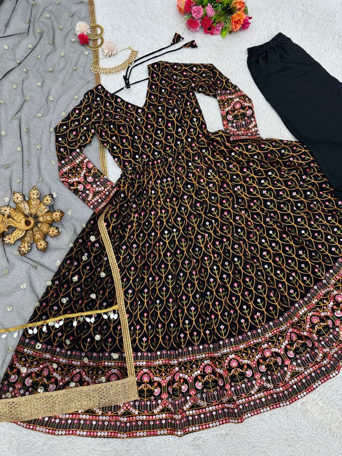 Fully Embroidered Anarkali Set - Image 10