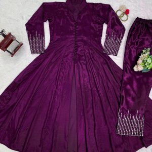 Front Slit Anarkali Pant Set - Image 18