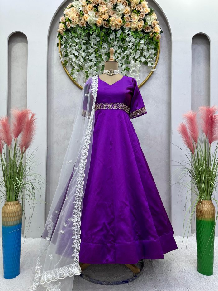 Anarkali with Thread Work Dupatta - Image 3