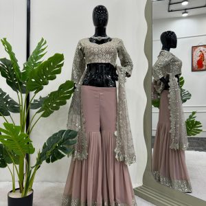 Crop Top with Sharara - Image 2