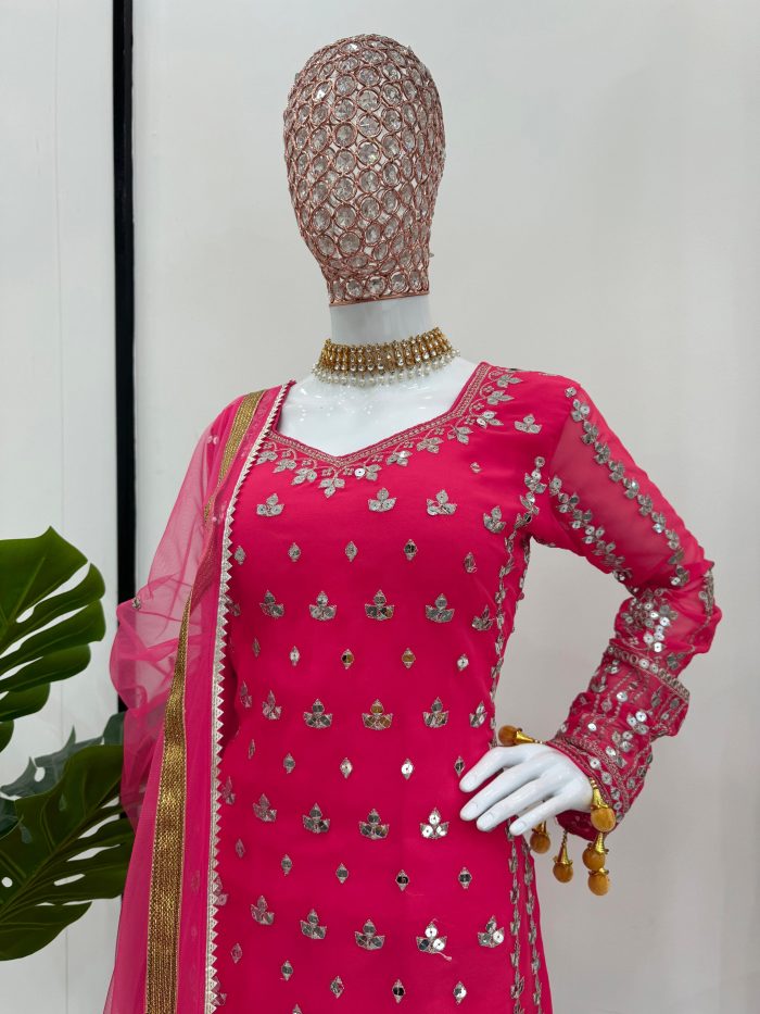 Embroidery Work Sharara Set - Image 3