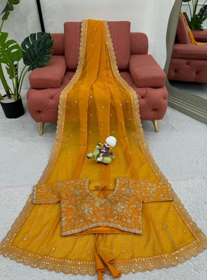 Embroidered Saree - Image 22