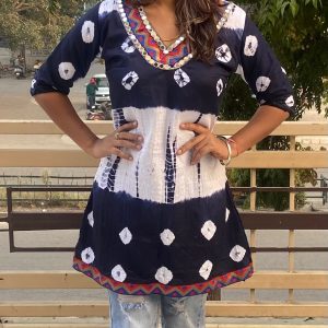 Deepika Padukone Inspired Tie and Dye Tunic Dress - Image 2