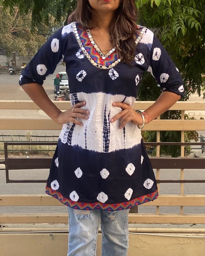 Deepika Padukone Inspired Tie and Dye Tunic Dress - Image 2
