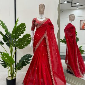 Embroidered Saree - Image 25
