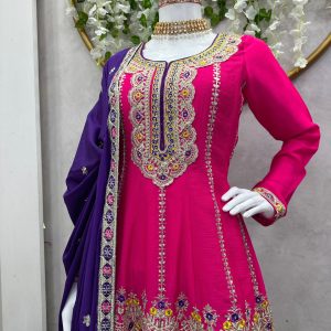 Designer Embroidered Sharara Set - Image 2