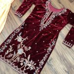 Velvet Sharara Set