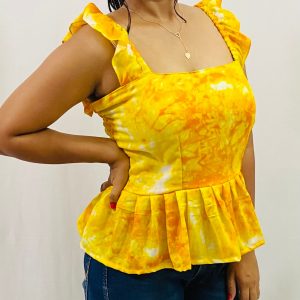 Tie and Dye Peplum Top - Image 2