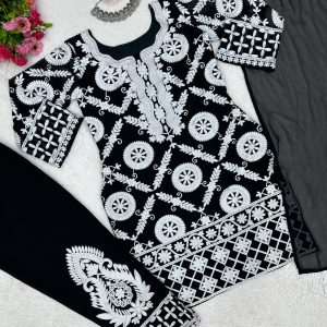 Chainstitch work Kurta Set
