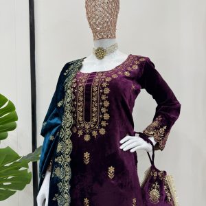 Velvet Sharara Set - Image 4