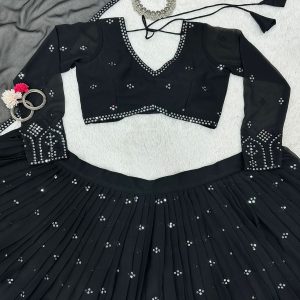 Black Classic Lehenga Set - Image 3