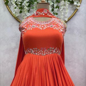 Thread and Sequins Work Anarkali - Image 2