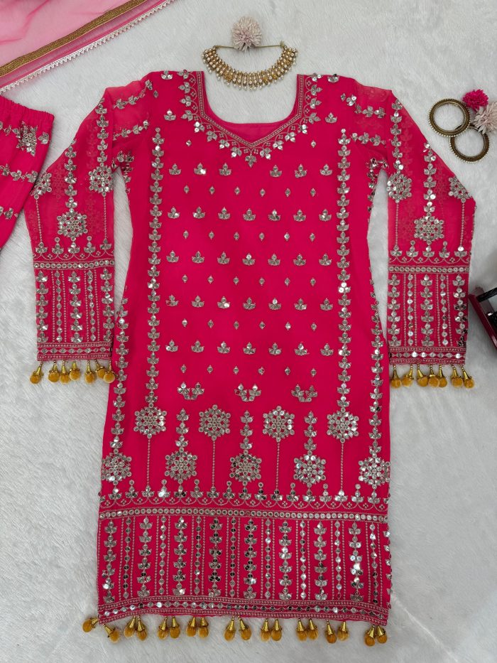 Embroidery Work Sharara Set - Image 5