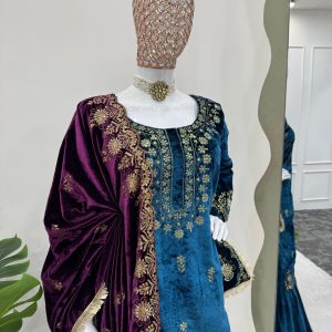 Velvet Sharara Set - Image 12