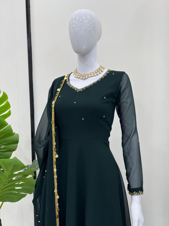 Handwork Anarkali with Dupatta - Image 2