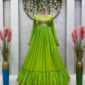 Thread and Sequins Work Anarkali - Image 9