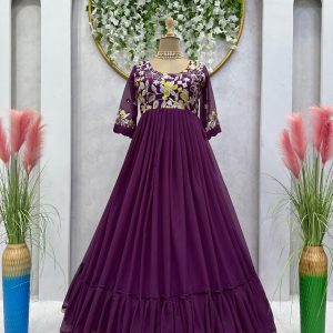 Thread and Sequins Work Anarkali - Image 2