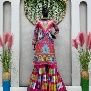 Karachi Work Kurta Sharara Set