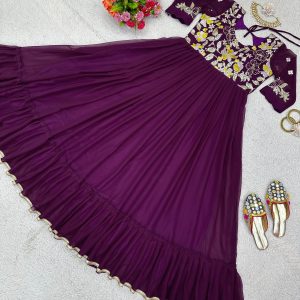 Thread and Sequins Work Anarkali - Image 6