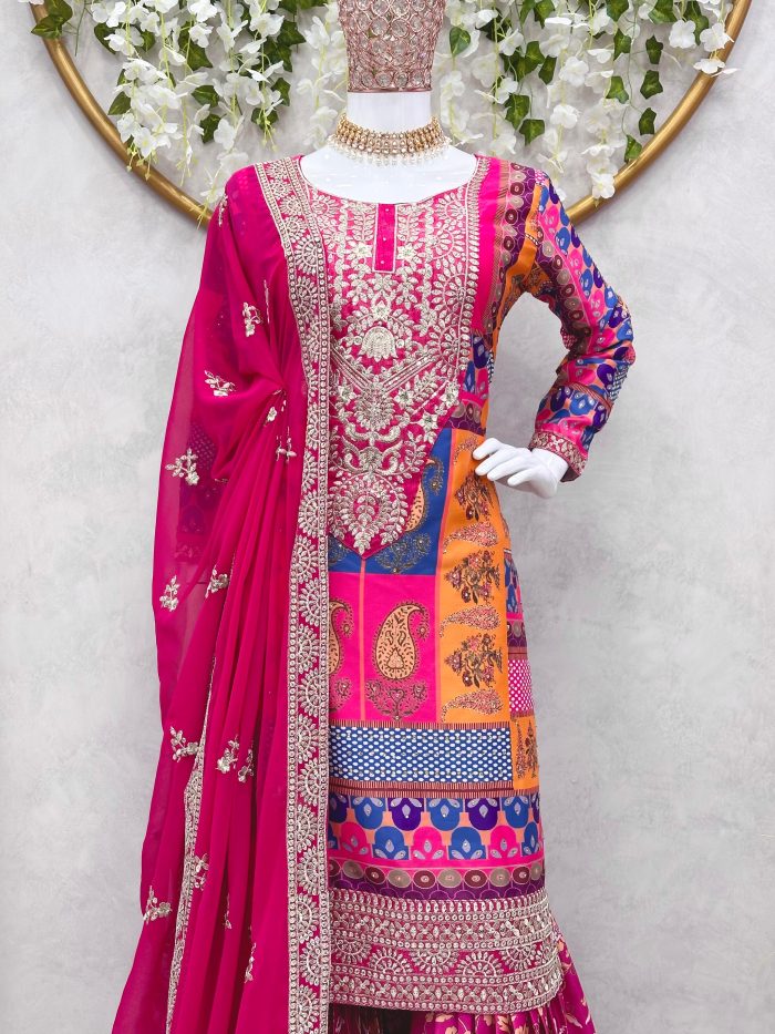 Karachi Work Sharara Set - Image 3
