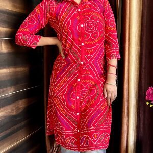 Basic Bandhej Kurta