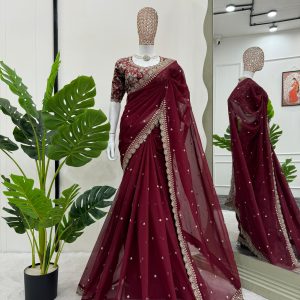 Embroidered Saree - Image 10
