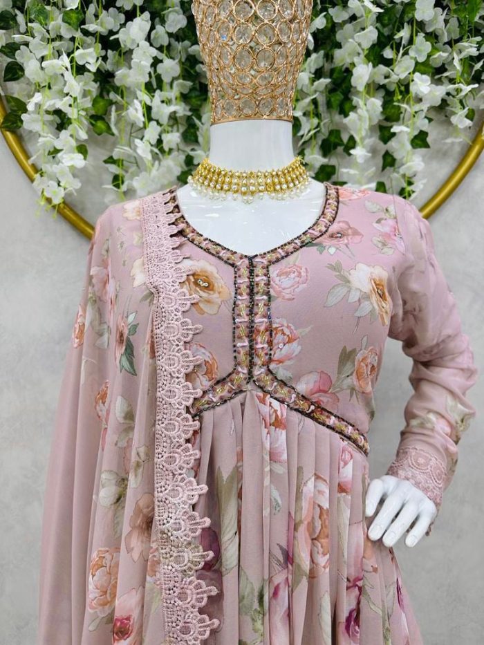 Floral Anarkali Set - Image 4