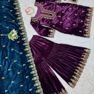 Velvet Sharara Set - Image 7