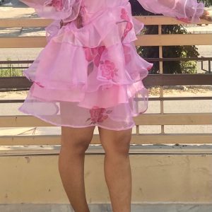 Floral Pink Ruffle Chic