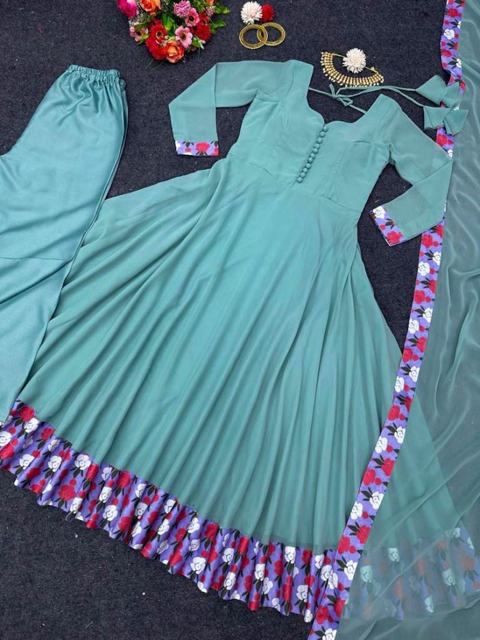 Basic Anarkali with Lace Work - Image 13