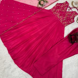 Pretty in Pink Anarkali Gown - Image 5