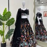 Heavy Embroidered Velvet Lehenga