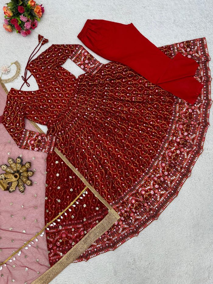 Fully Embroidered Anarkali Set - Image 6