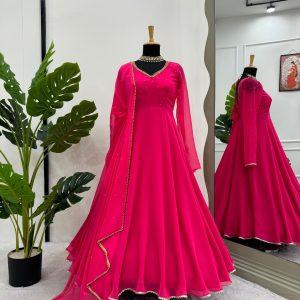 Hot Pink Anarkali - Image 2